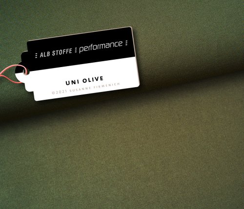Funktionsstoff - uni - oliv - Performance - Hamburger Liebe - Albstoffe