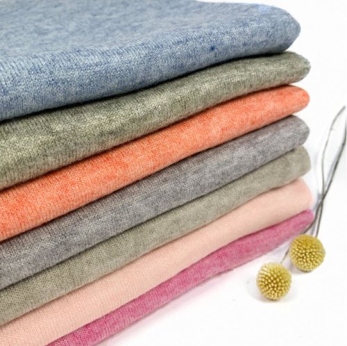 Preview: RESTSTÜCK 0,90m !!! - Viskose Strick - Angel - khaki melange