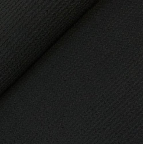 RESTSTÜCK 1,10m !!! - Viskose Strick - Angora Touch Jacquard - schwarz