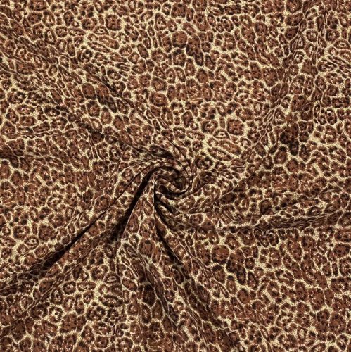 Preview: RESTSTÜCK 1,40m !!! - Viskose - animalprint - braun