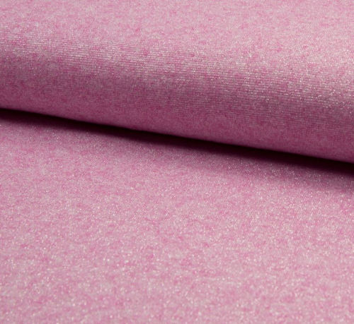 RESTSTÜCK 0,50m !!! - Viskose Strick - Asley - fuchsia melange Glitzer
