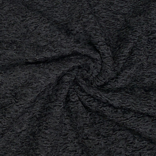 Preview: RESTSTÜCK 0,50m !!! - Mantelstoff - Astracan - black