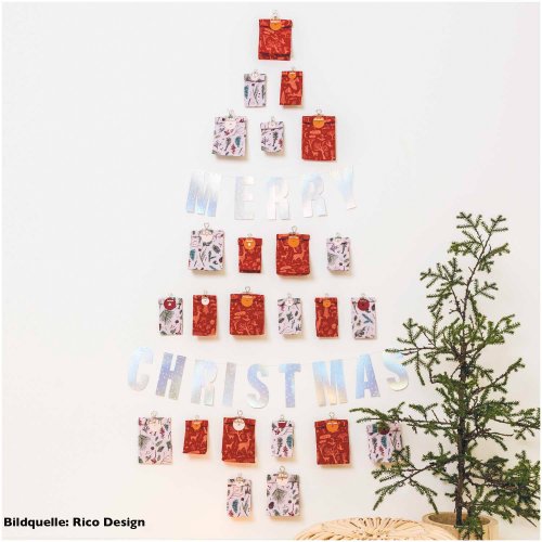 Baumwolle - Winterwald - rot - Nostalgic Christmas - Rico Design