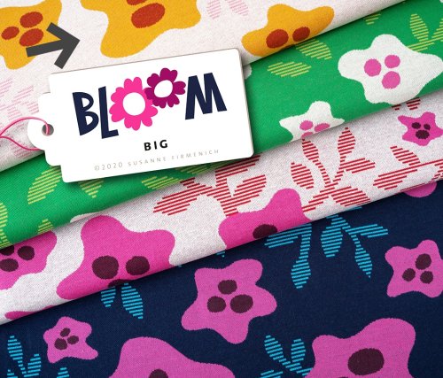 Bio Jacquard - Big - Col.1 - curry/meringa - Bloom - Hamburger Liebe - Albstoffe