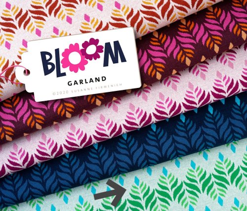 Bio Jacquard - Garland - Col.5 - grün - Bloom - Hamburger Liebe - Albstoffe