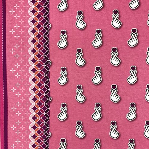 Bio Jersey - Baby Hearts - Col. 04 - rosa - Sakura - Hamburger Liebe - Albstoffe