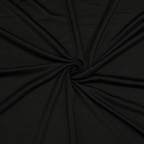 Bambus Jersey - uni - schwarz