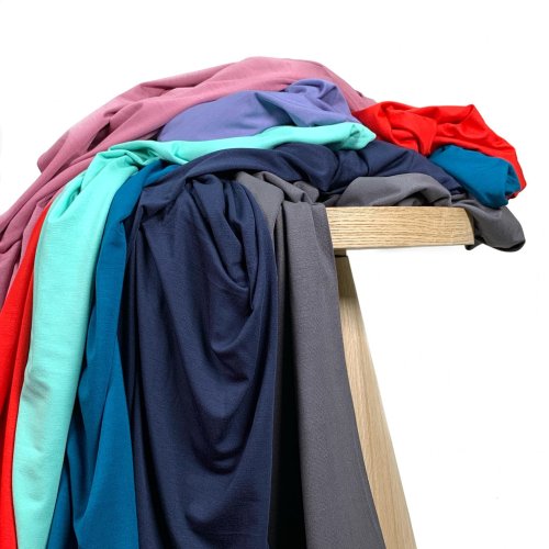 Preview: Bambus Jersey - uni - bordeaux