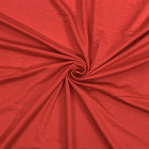 Bambus Jersey - uni - rot