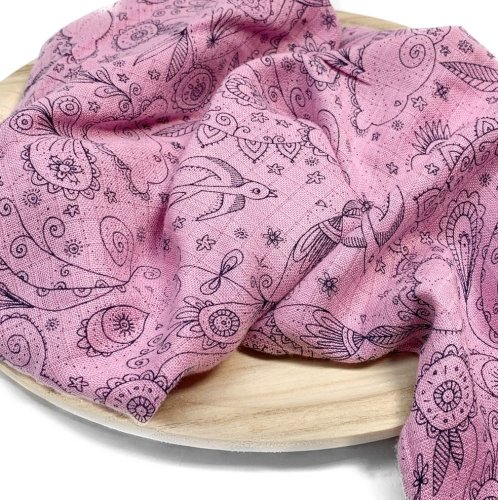 Bambus Musselin - Manga - rosa - Lillestoff
