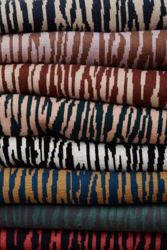 RESTSTÜCK 50cm !!! - Bio Jacquard - Bark - indigo night/dune - Mind the Maker