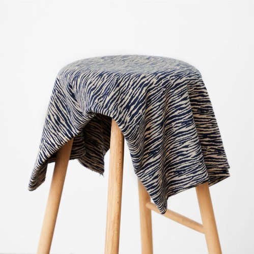 RESTSTÜCK 50cm !!! - Bio Jacquard - Bark - indigo night/dune - Mind the Maker