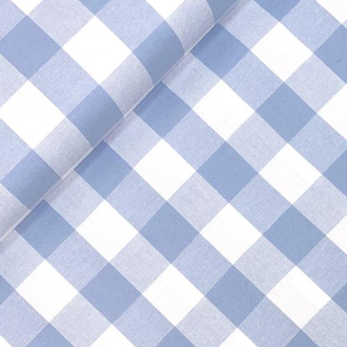Baumwoll Flanell - Check - dusty blue