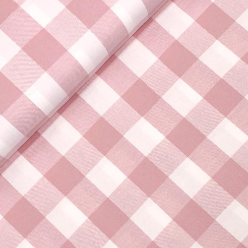 RESTSTÜCK 1,20m !!! - Baumwoll Flanell - Check - old pink