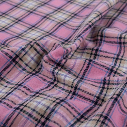 Baumwoll Flanell - Karo - old pink