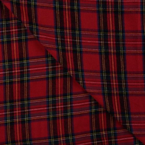 Baumwoll Flanell - Karo - red