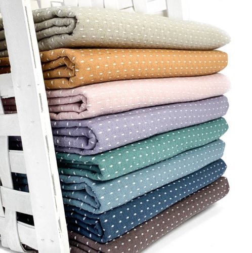 Preview: RESTSTÜCK 50cm !!! - Baumwoll Jacquard - Lina Stripes - lilac