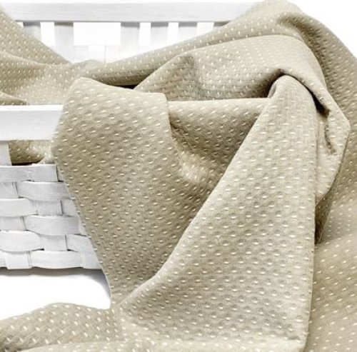 RESTSTÜCK 50cm !!! - Baumwoll Jacquard - Lina Stripes - sand