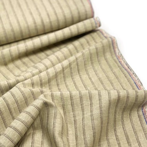 RESTSTÜCK 0,50m !!! - Baumwoll Leinen - Stripes - beige
