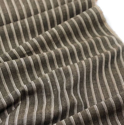 Baumwoll Leinen - Stripes - brown