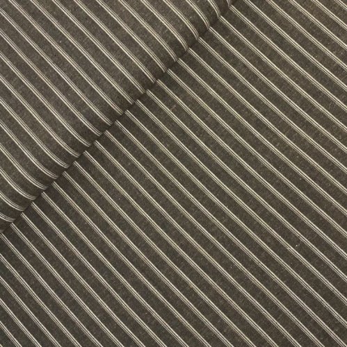 Preview: RESTSTÜCK 1,0m !!! - Baumwoll Leinen - Stripes - brown