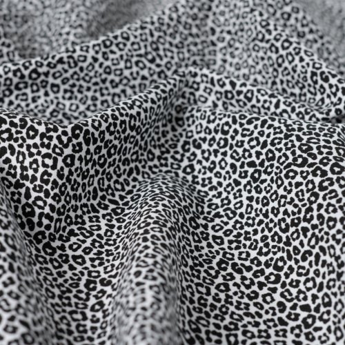 Baumwoll Popeline - Mini Leopard - ecru