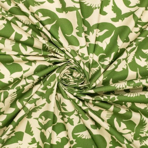 Baumwoll Popeline - Palomas - olive
