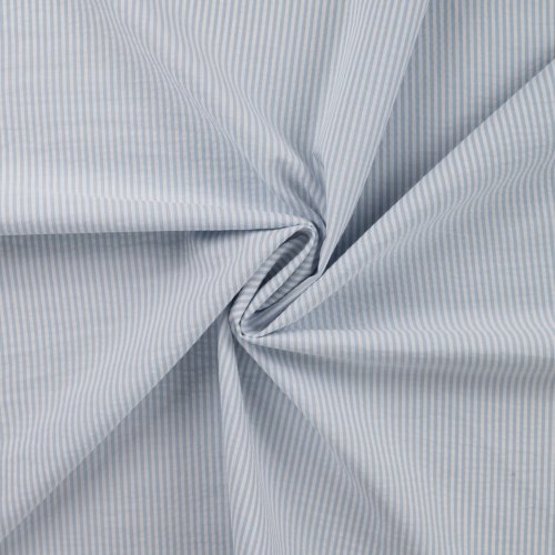 Baumwolle Seersucker - Stripes - blue/white