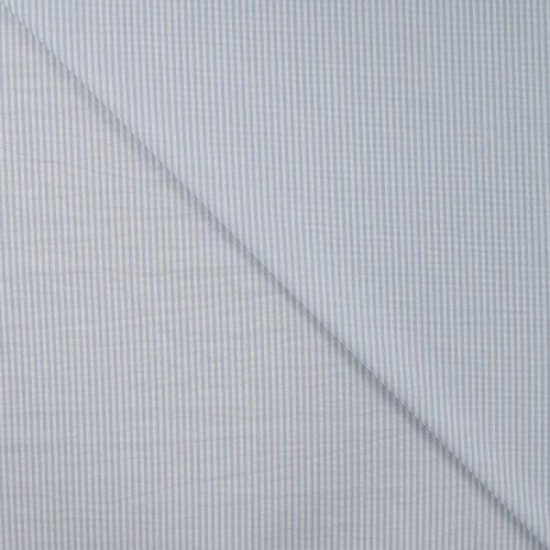 Baumwolle Seersucker - Stripes - blue/white
