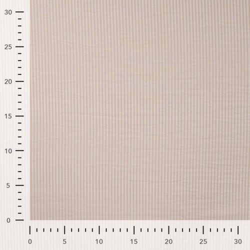 Baumwolle Seersucker - Stripes - sand/white