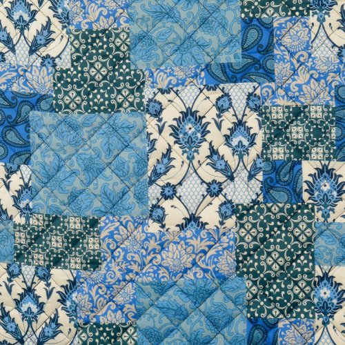 Baumwoll Stepper - Ornament Paisley - blau