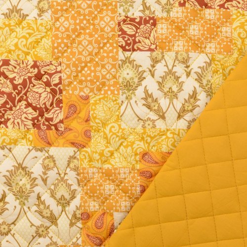Baumwoll Stepper - Ornament Paisley - senf