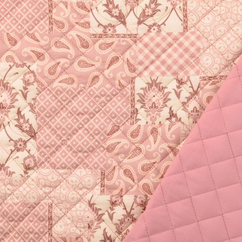 Baumwoll Stepper - Raute Paisley - altrosa