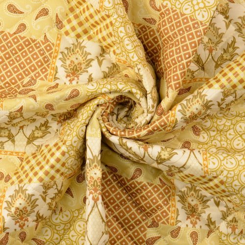 Baumwoll Stepper - Raute Paisley - gelb