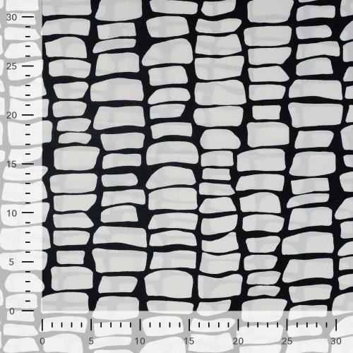 Baumwoll Viskose - Croco - off white