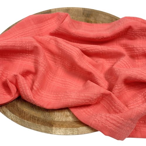 Baumwoll Viskose - Georgine - coral