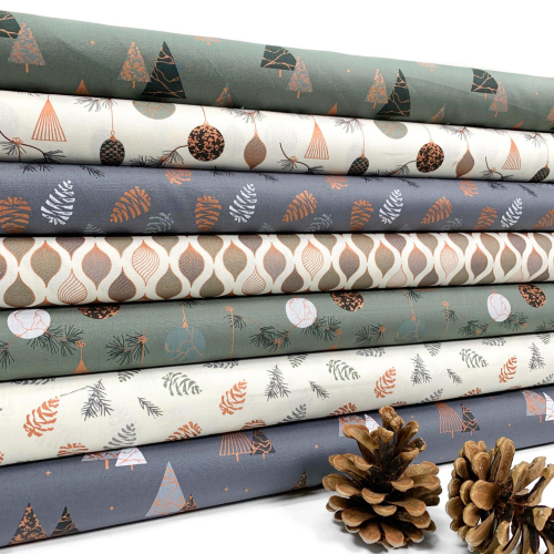 Preview: RESTSTÜCK 1,30m !!! - Baumwolle Popeline - Christmas Dreams - natur