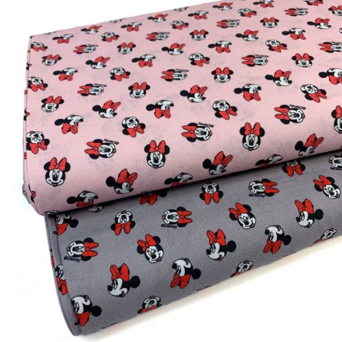 Baumwolle - Disney - Minnie - grau