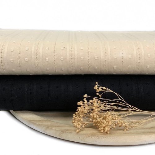 Preview: RESTSTÜCK 0,60m !!! - Baumwolle - Dobby Voile - Mina - schwarz