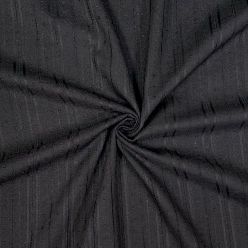 Preview: RESTSTÜCK 0,60m !!! - Baumwolle - Dobby Voile - Mina - schwarz