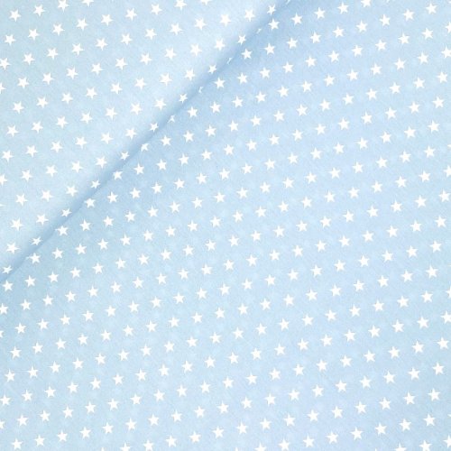 Baumwolle - Petit stars - hellblau