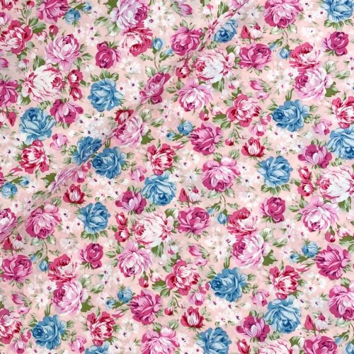 Baumwolle - Rosen - rose