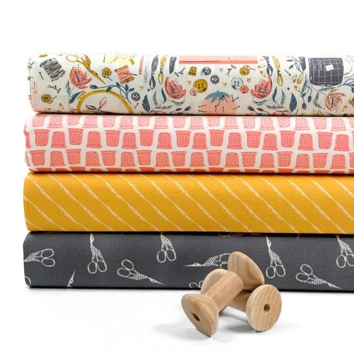 Baumwolle - A Stich in Time ochre - Sew Obsessed - Art Gallery Fabrics
