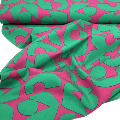 Baumwolle Popeline - Shapes - pink
