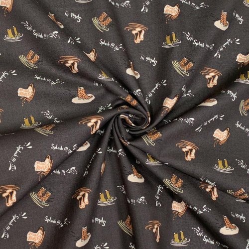 Baumwolle - Splish Splash - charcoal - Cotton and Steel