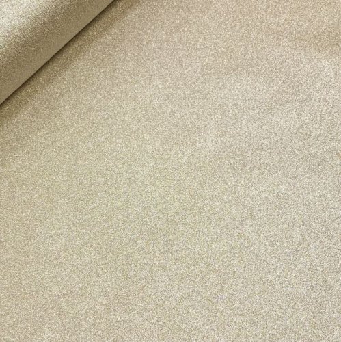 Baumwolle beschichtet - Glitzer beige