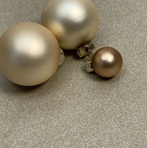 Preview: RESTSTÜCK 0,45m !!! - Baumwolle beschichtet - Glitzer beige