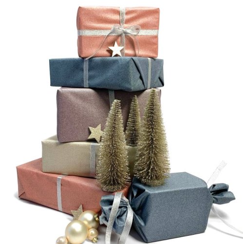 Baumwolle beschichtet - Glitzer beige