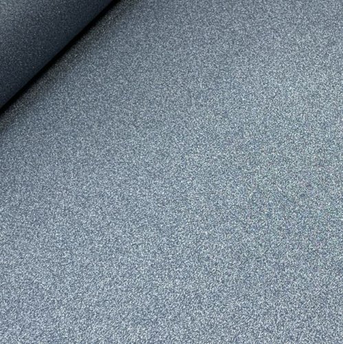 Baumwolle beschichtet - Glitzer graublau