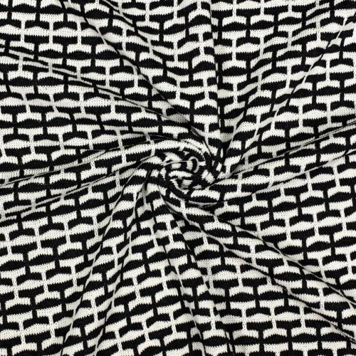 Baumwoll Strick - Marian - black/offwhite